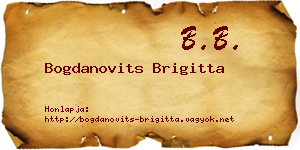 Bogdanovits Brigitta névjegykártya